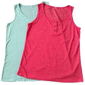 Like New! Women’s Tank Tops. Pink and Aqua. Soft and Lightweight.